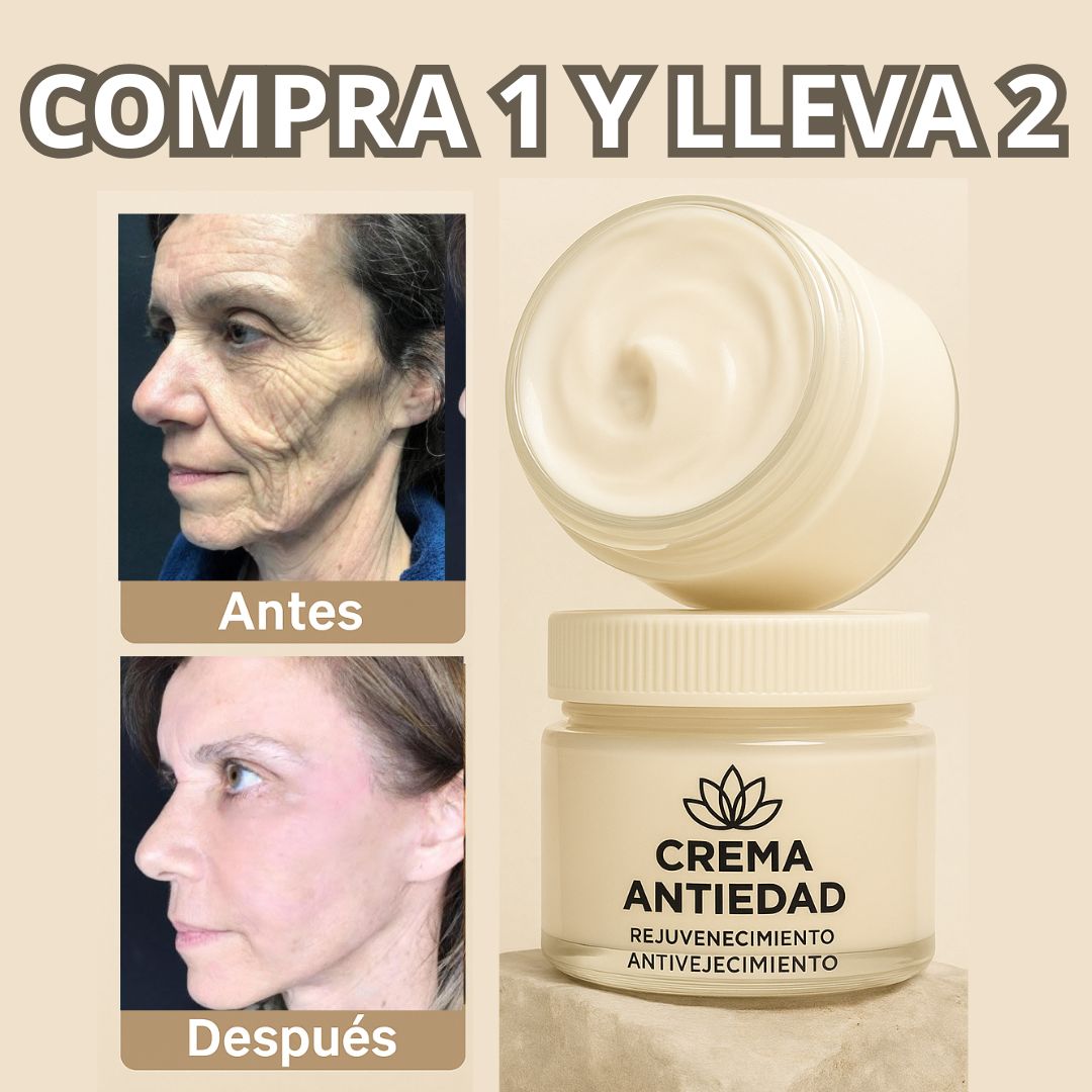 COMPRA 1 Y LLEVA 2 - Crema Rejuvenecedora y Anti-Envejecimiento - PAGUE AL RECIBIR