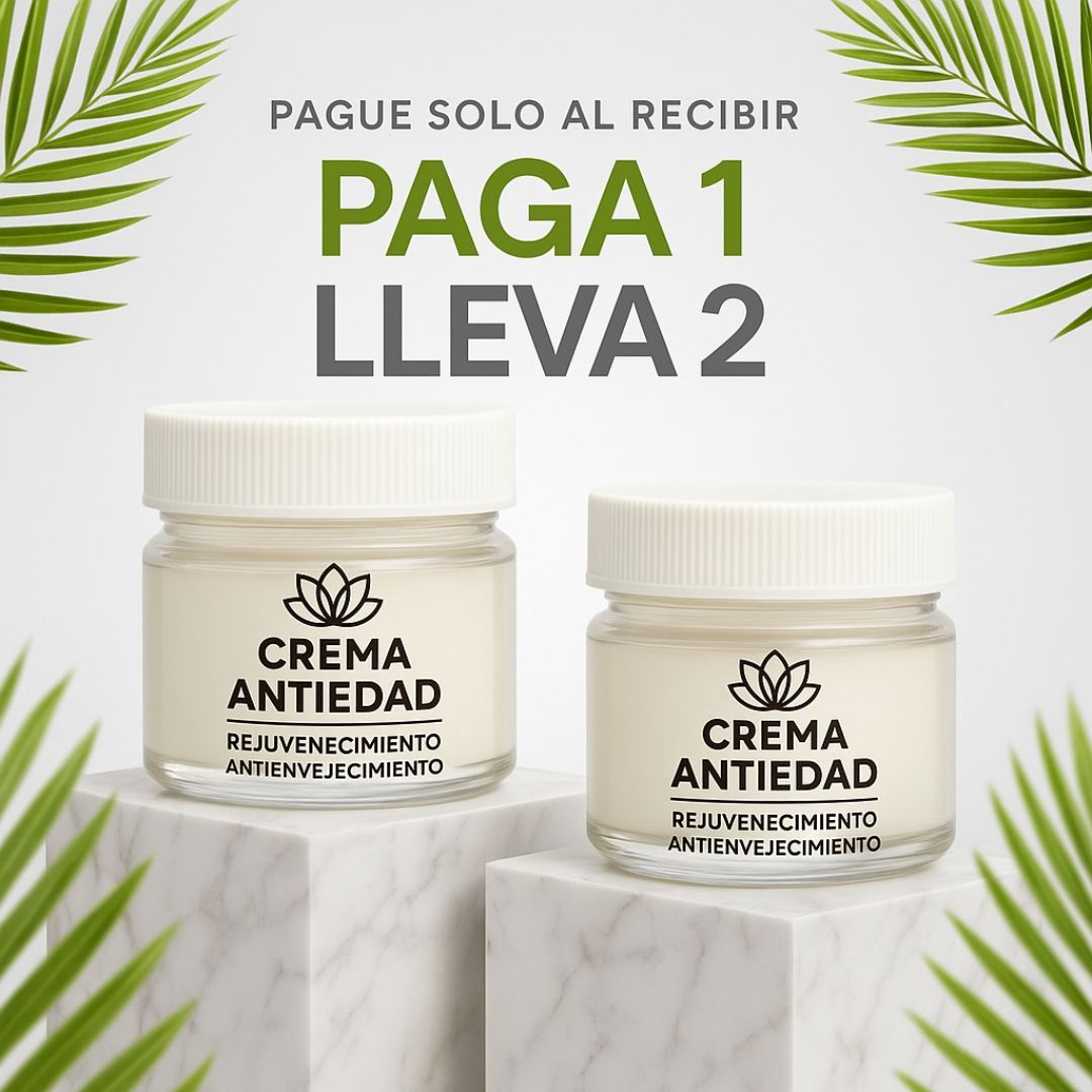COMPRA 1 Y LLEVA 2 - Crema Rejuvenecedora y Anti-Envejecimiento - PAGUE AL RECIBIR