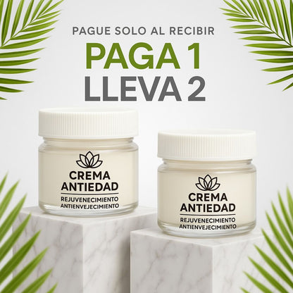COMPRA 1 Y LLEVA 2 - Crema Rejuvenecedora y Anti-Envejecimiento - PAGUE AL RECIBIR